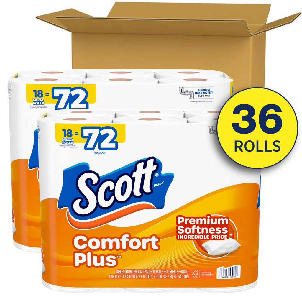 Scott SoftEase: 12 Double Rolls, Septic-Safe Tissue - Toilet Paper by Handbags Specialist Headquarter | Available at Handbags Specialist Headquarter