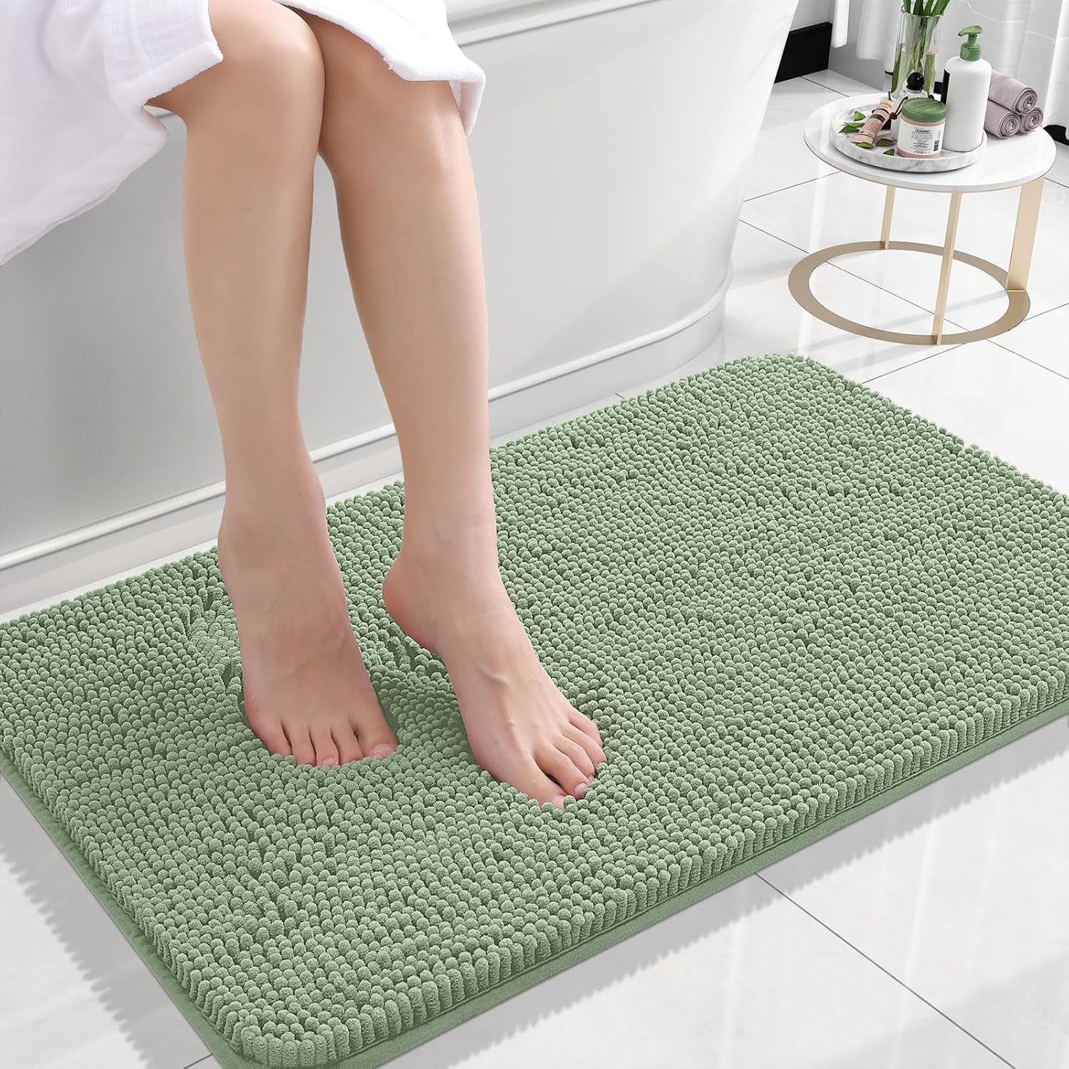 OLANLY Luxe Chenille Bath Mat - Quick Dry & Soft - Decor by Handbags Specialist Headquarter | Available at Handbags Specialist Headquarter