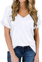 Best Casual V-neck tee for women 2025 - Women Tops by Handbags Specialist Headquarter | Available at Handbags Specialist Headquarter