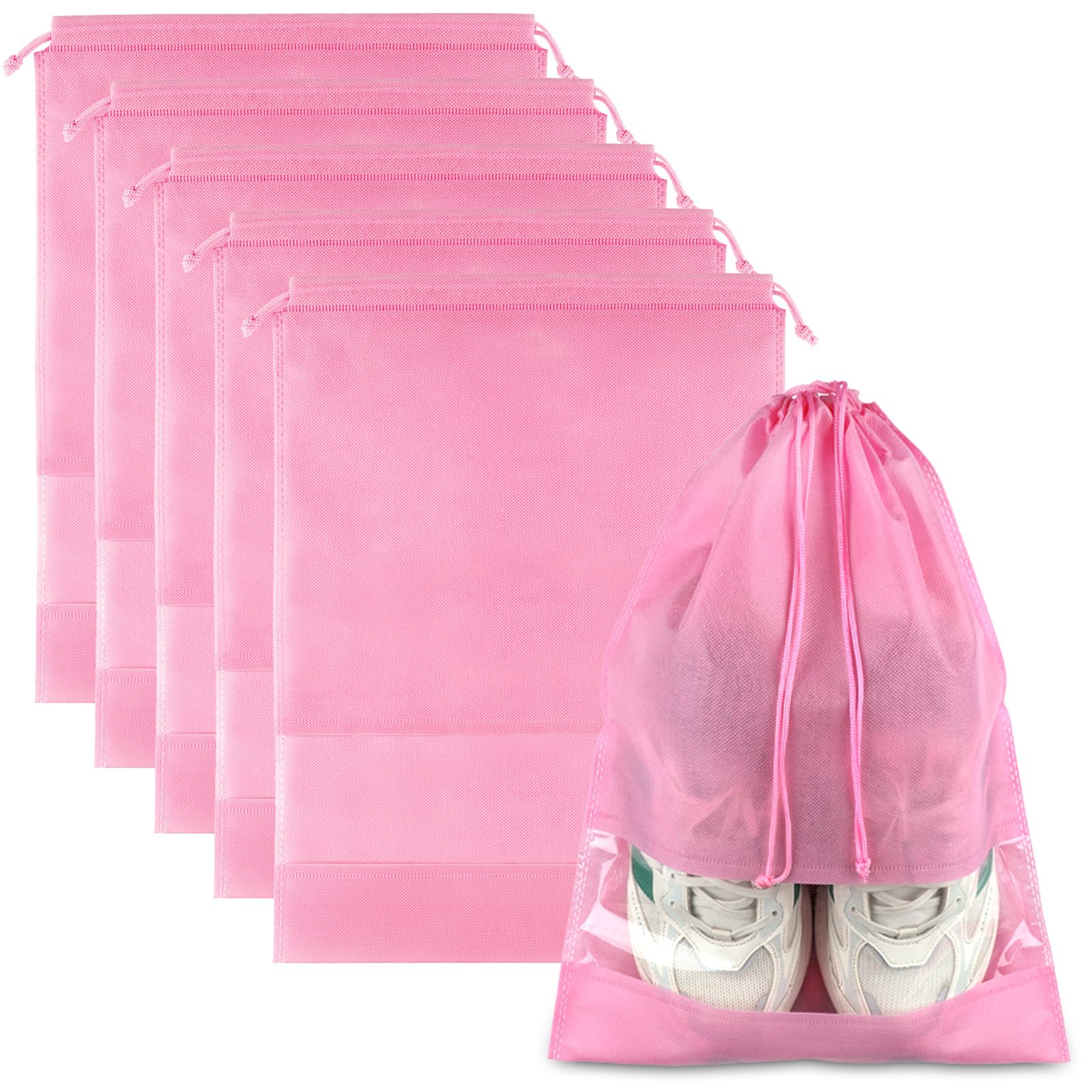 Travel Clear Shoe Bags - 5 Pack Waterproof Storage -  by Handbags Specialist Headquarter | Available at Handbags Specialist Headquarter