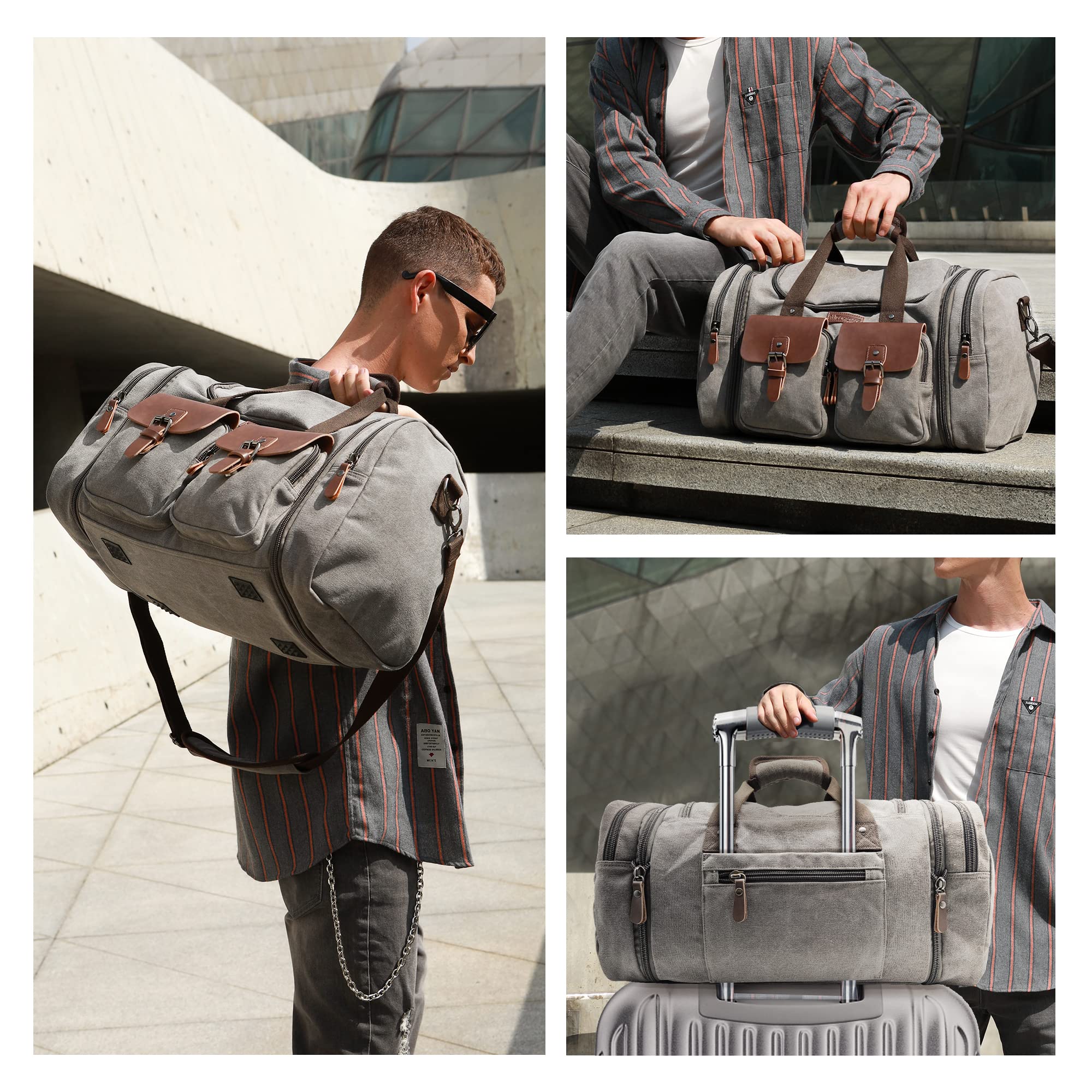 Wildroad 50L Waxed Canvas Waterproof Duffle Bag