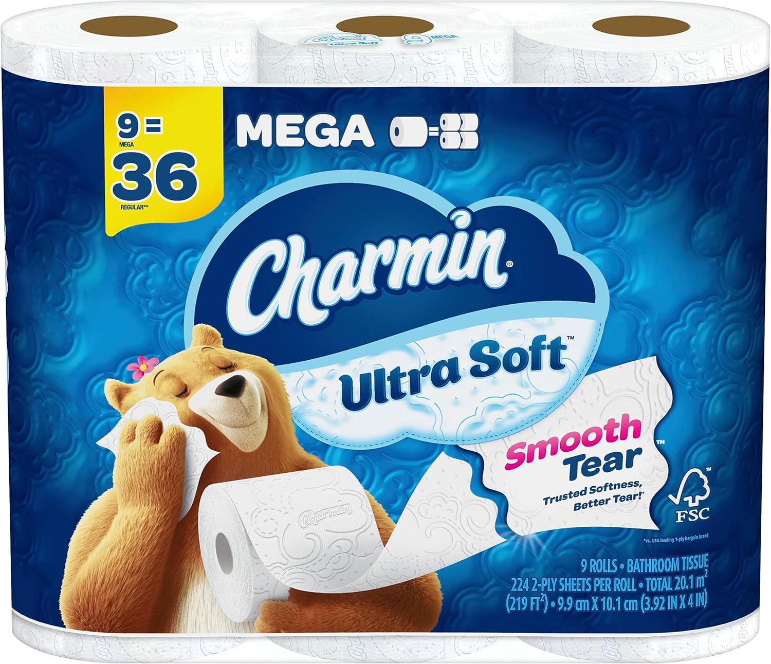 Charmin Cloud Soft: 6 Mega = 24 Regular Rolls - Toilet Paper by Handbags Specialist Headquarter | Available at Handbags Specialist Headquarter