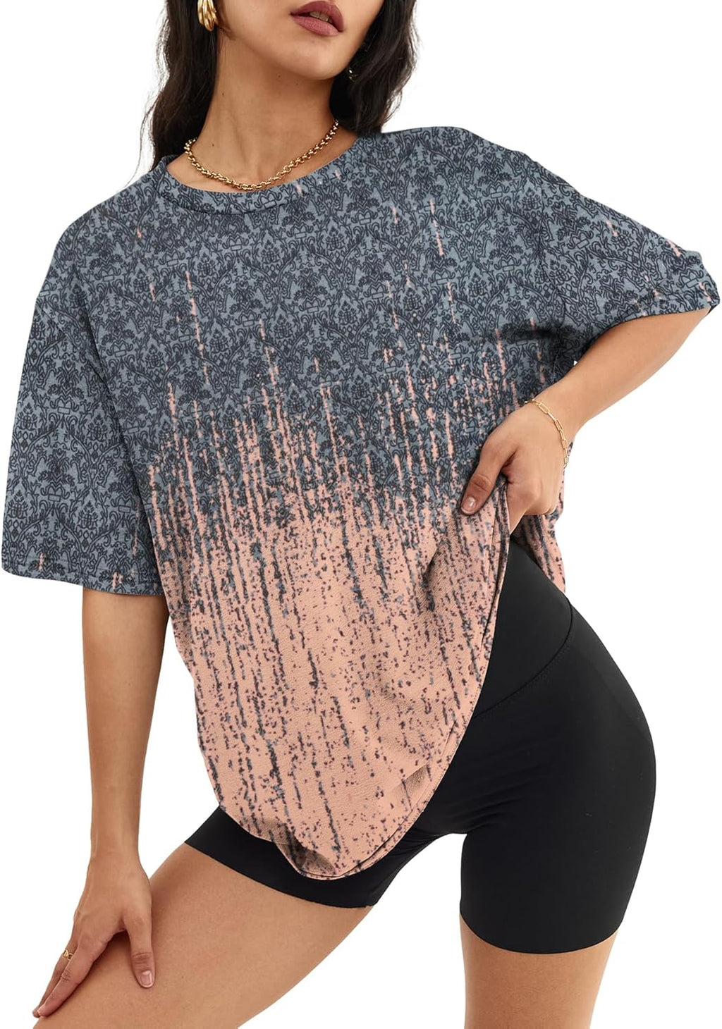 ATHMILE Women's Oversized Graphic Tee