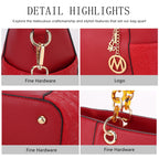 MKF Collection Vegan Leather Tote & Wallet Set
