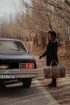 Leather Travel Duffel Bag for Men & Women
