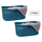 Ivory Wicker Mind Reader 40L Laundry Basket - Laundry Baskets by Handbags Specialist Headquarter | Available at Handbags Specialist Headquarter