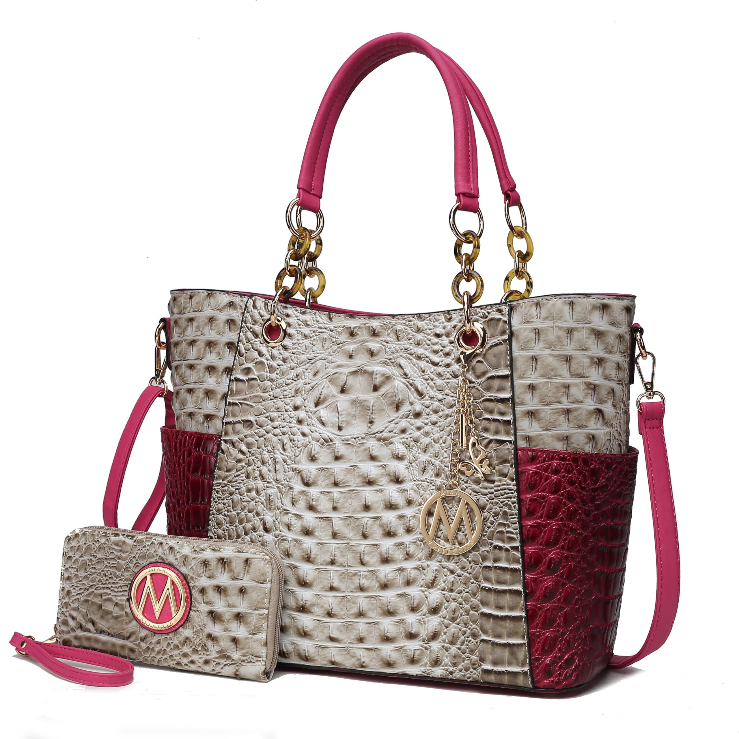 MKF Collection Vegan Leather Tote & Wallet Set