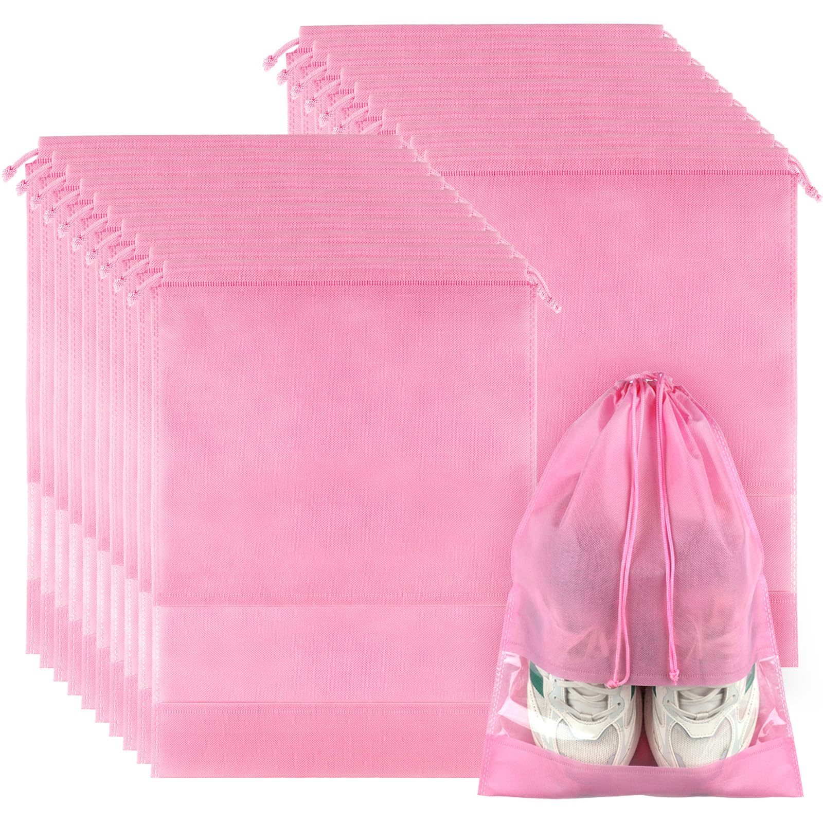 Clear View Travel Shoe Bags - 12 Pack -  by Handbags Specialist Headquarter | Available at Handbags Specialist Headquarter