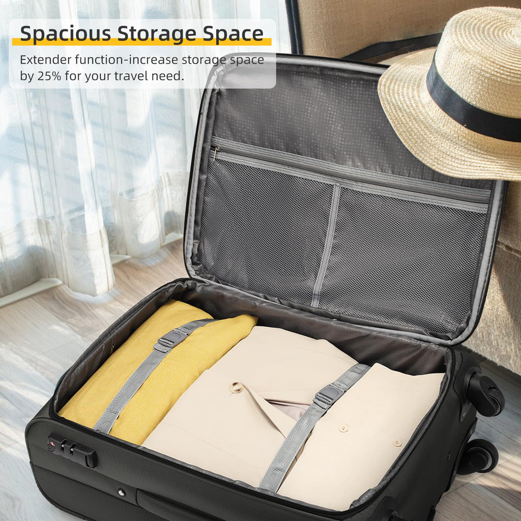 LARVENDER Expandable 5-Piece Spinner Luggage Set -  by Handbags Specialist Headquarter | Available at Handbags Specialist Headquarter