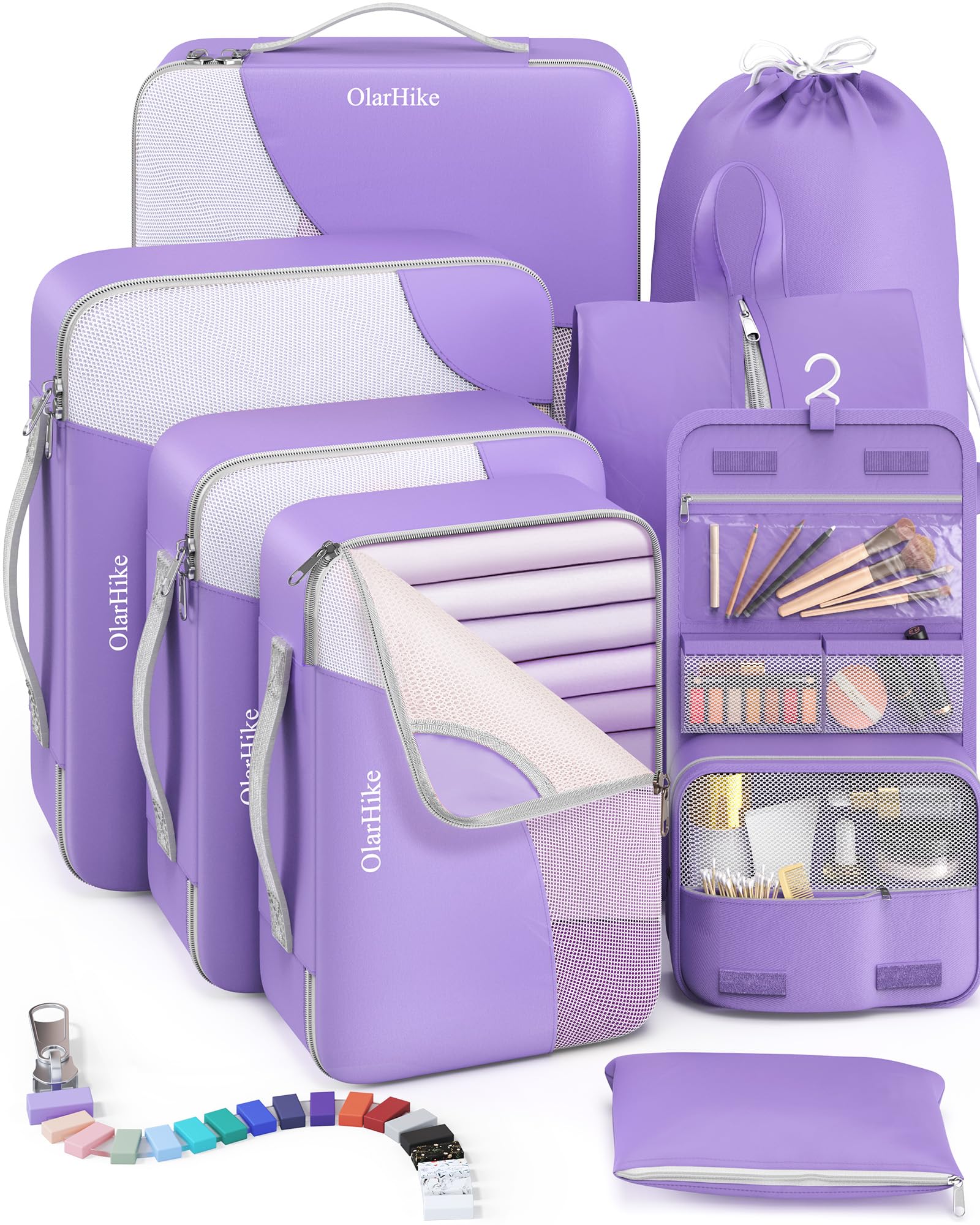 OlarHike Travel Cube Set - Cream Organizer & Gifts -  by Handbags Specialist Headquarter | Available at Handbags Specialist Headquarter