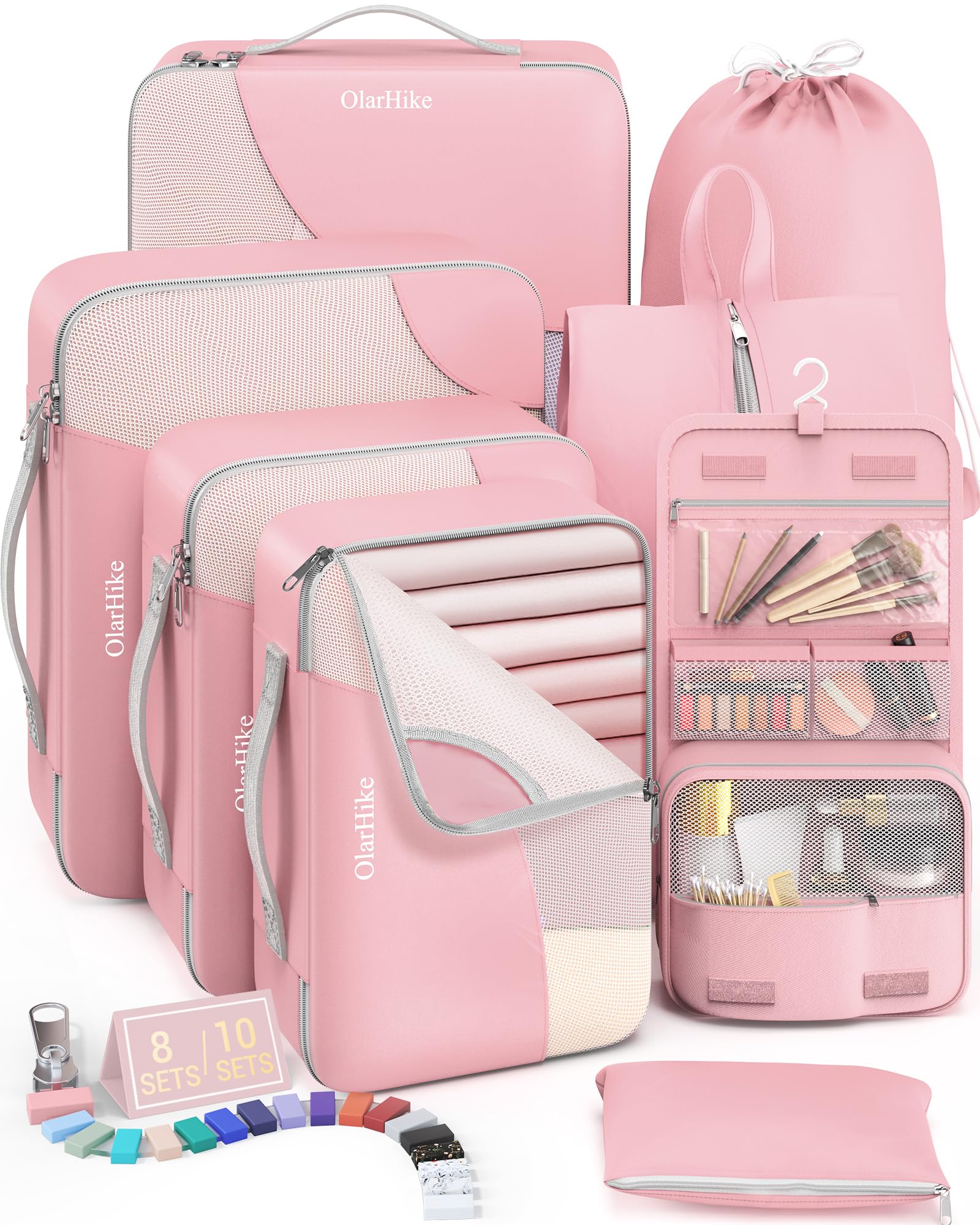 OlarHike Travel Cube Set - Cream Organizer & Gifts -  by Handbags Specialist Headquarter | Available at Handbags Specialist Headquarter