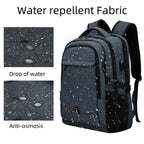 DUSLANG Travel Laptop Backpack with USB Port - Black - Backpack Bags by Handbags Specialist Headquarter | Available at Handbags Specialist Headquarter