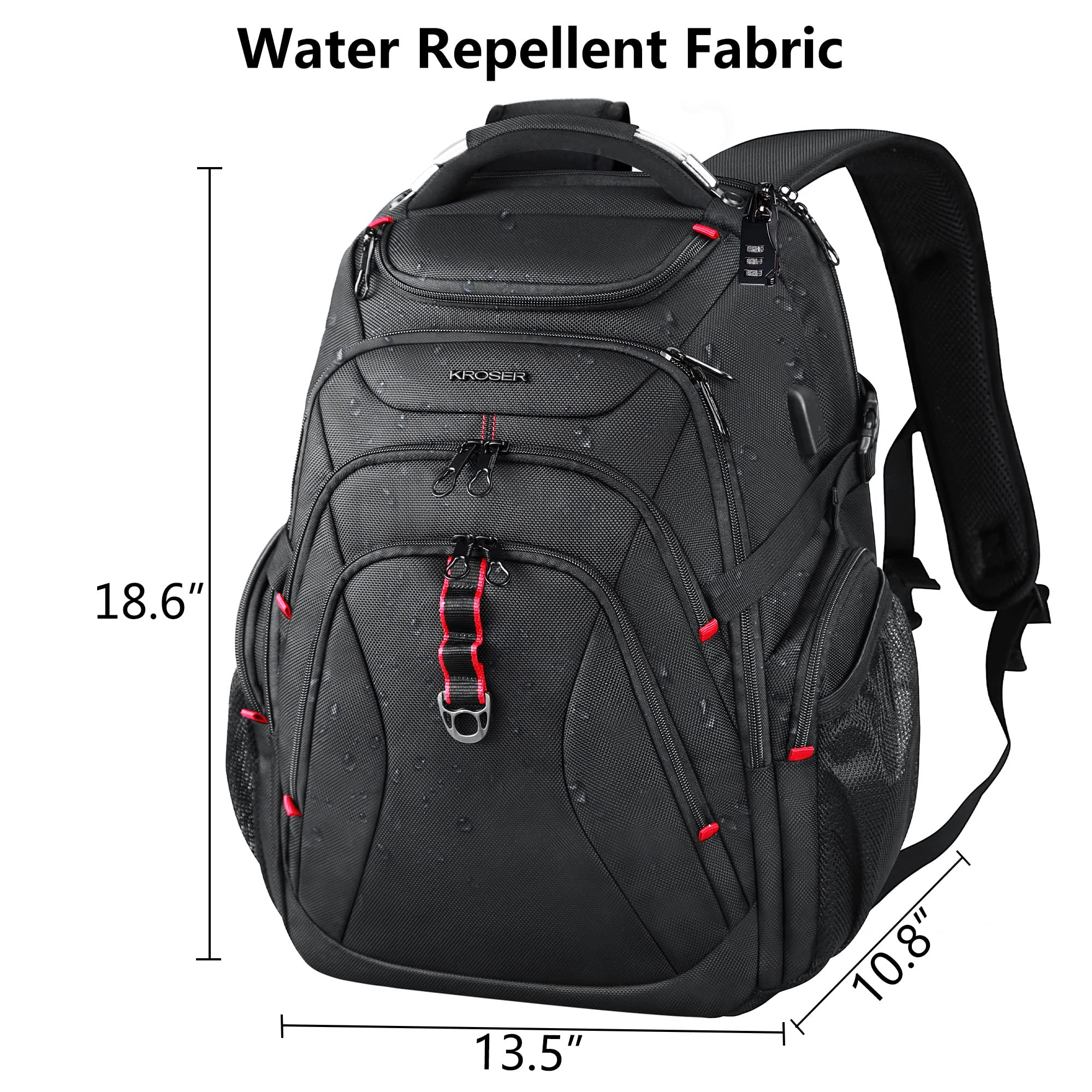 KROSER XL Shield Backpack - RFID & Water-Repellent - Backpack Bags by Handbags Specialist Headquarter | Available at Handbags Specialist Headquarter