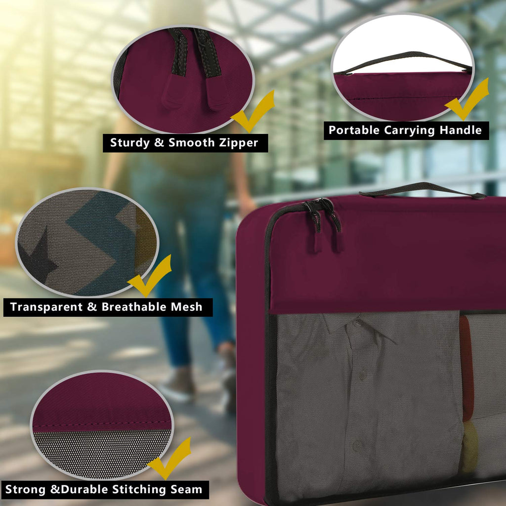 BAGAIL Travel Cubes: 8/9 Set Packing Organizers -  by Handbags Specialist Headquarter | Available at Handbags Specialist Headquarter