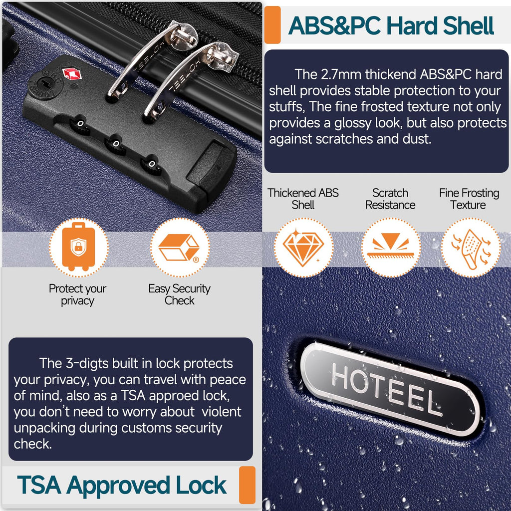 Hoteel 3-Piece Luggage Set - Luggage Travel Bags by Handbags Specialist Headquarter | Available at Handbags Specialist Headquarter