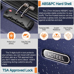 Hoteel 3-Piece Luggage Set - Luggage Travel Bags by Handbags Specialist Headquarter | Available at Handbags Specialist Headquarter