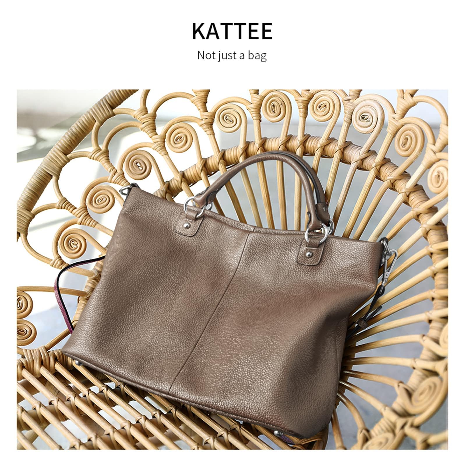 Kattee Women's Leather Tote Bag