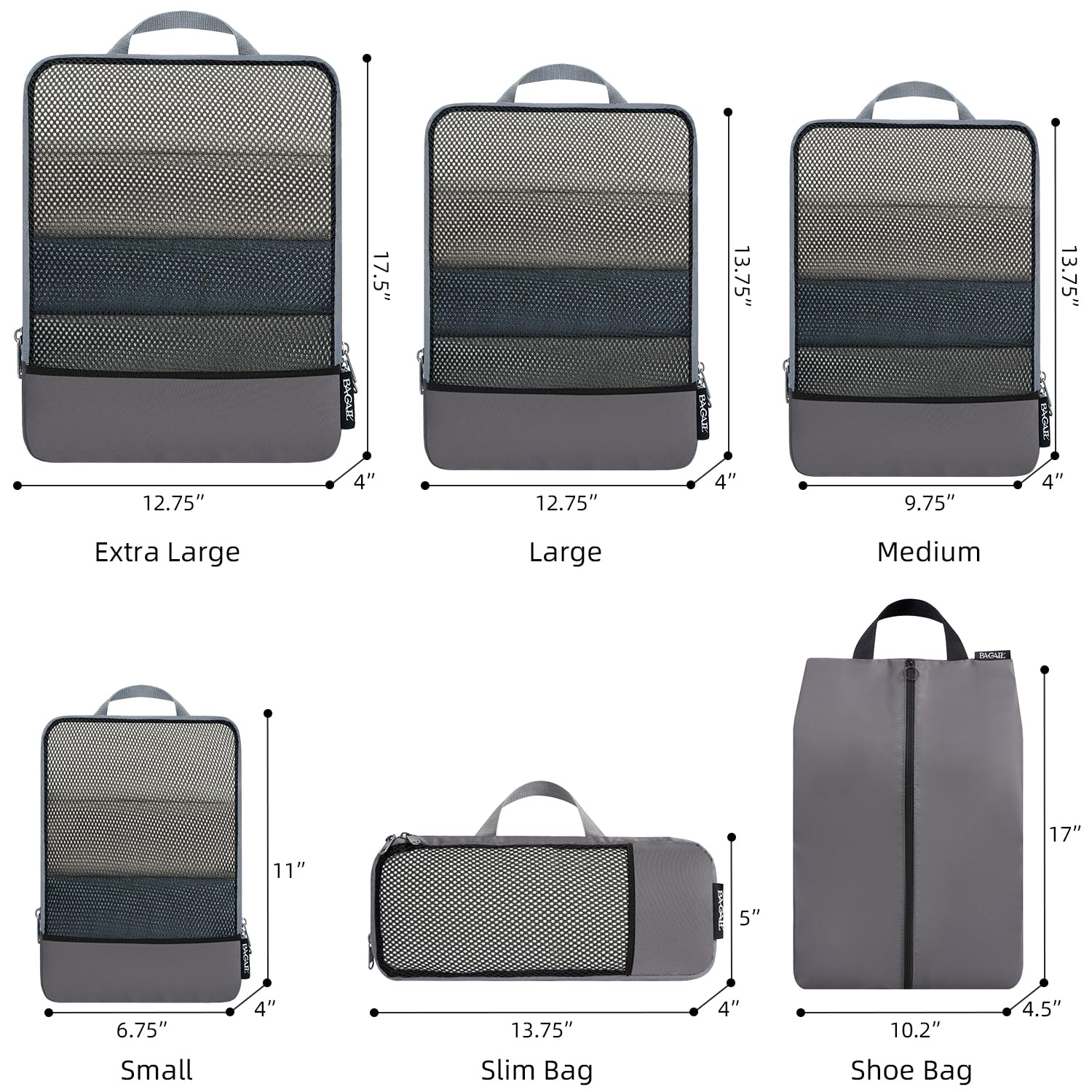BAGAIL Expandable Travel Compression Cubes Set -  by Handbags Specialist Headquarter | Available at Handbags Specialist Headquarter