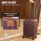 Cosbarn 5-Piece Hardshell Luggage Set - Dark Blue