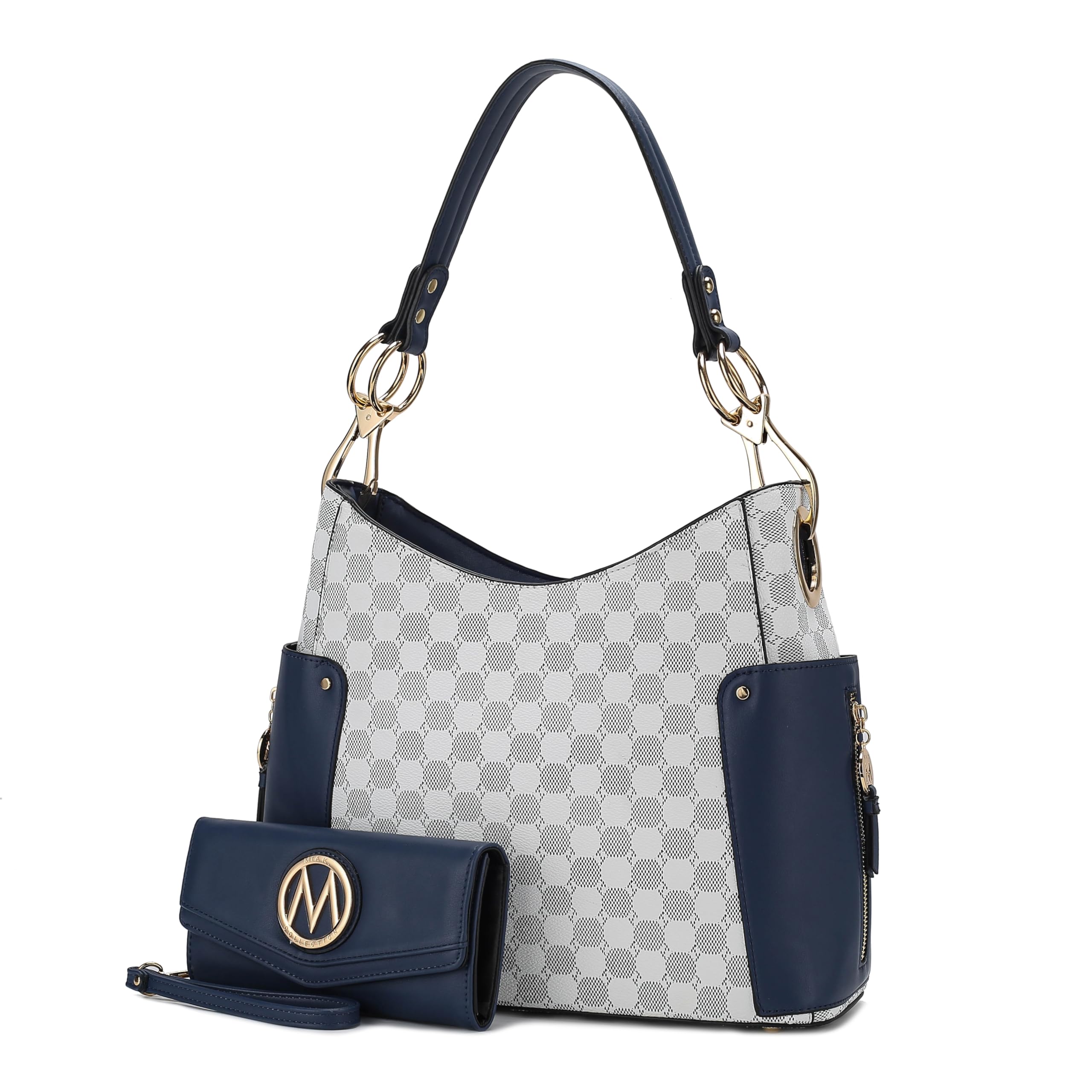 Orange Hobo Shoulder Bag & Wallet Set