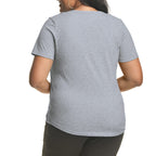 Hanes Plus Size V-Neck Cotton Tee for Women - Women's T Shirts by Handbags Specialist Headquarter | Available at Handbags Specialist Headquarter