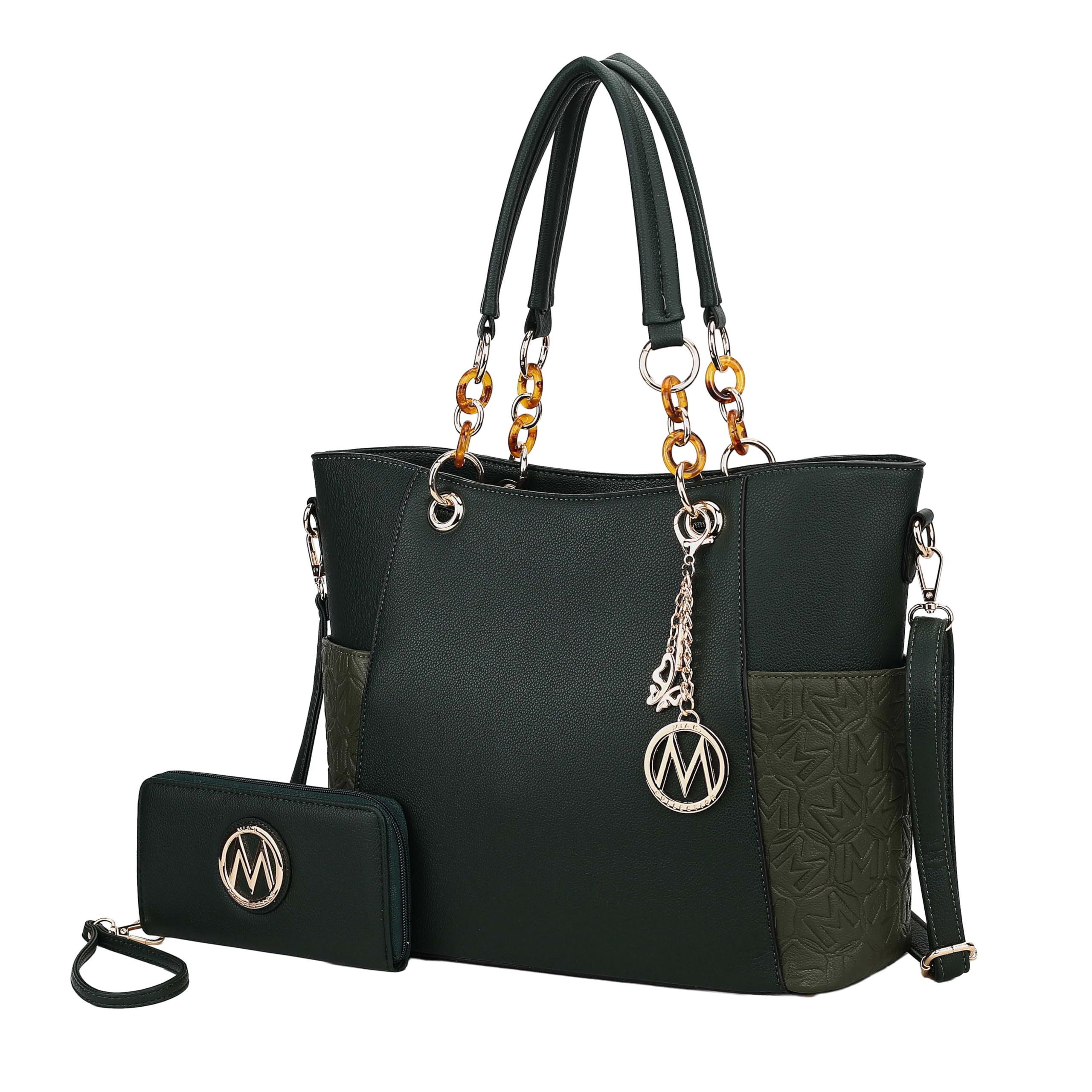 MKF Collection Vegan Leather Tote & Wallet Set