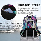 Volher Anti-Theft USB Laptop Backpack - Rose Red