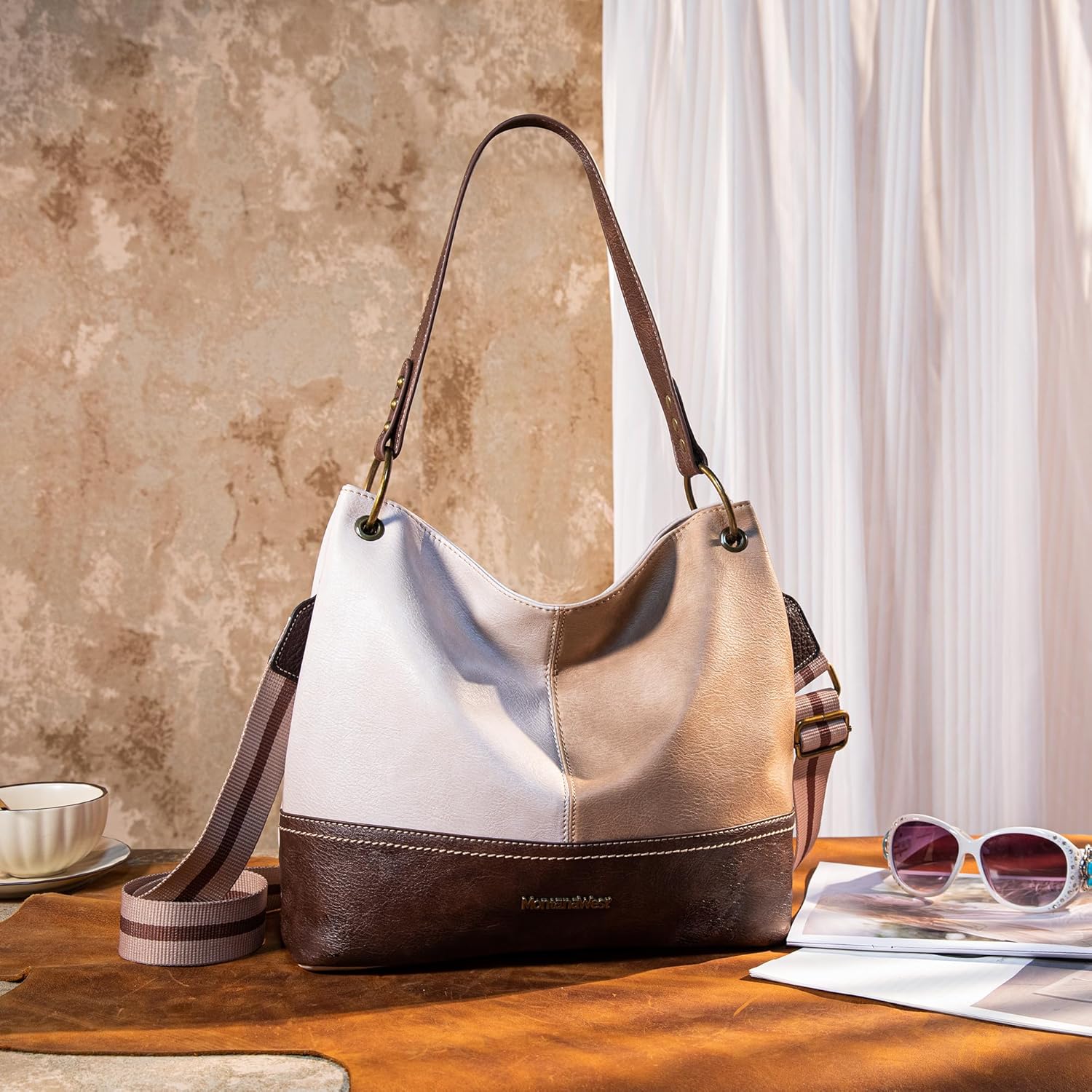West Zip Hobo Purse - Crossbody Bags by Handbags Specialist Headquarter | Available at Handbags Specialist Headquarter