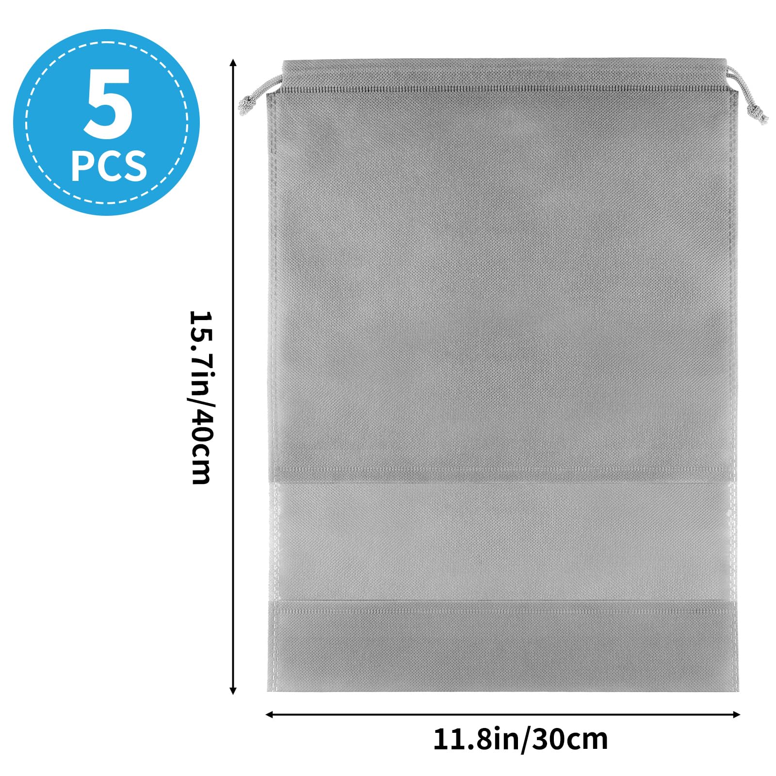 Travel Clear Shoe Bags - 5 Pack Waterproof Storage -  by Handbags Specialist Headquarter | Available at Handbags Specialist Headquarter