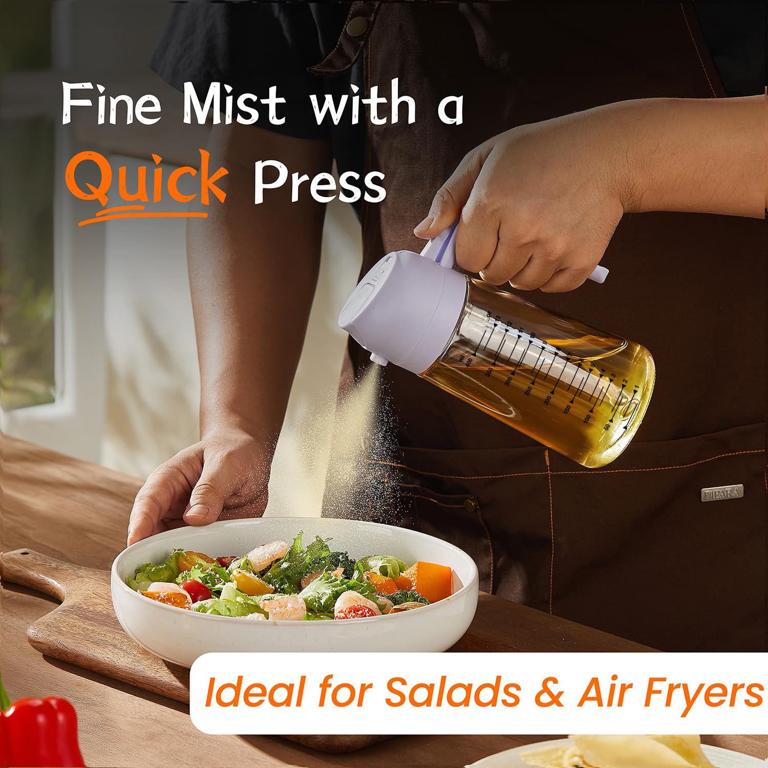 SprayMaster Duo: 16oz Olive Oil Dispenser - Black -  by Handbags Specialist Headquarter | Available at Handbags Specialist Headquarter