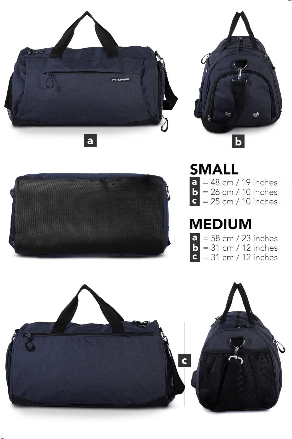 Fitgriff® Gym Bag with Shoe & Wet Compartment