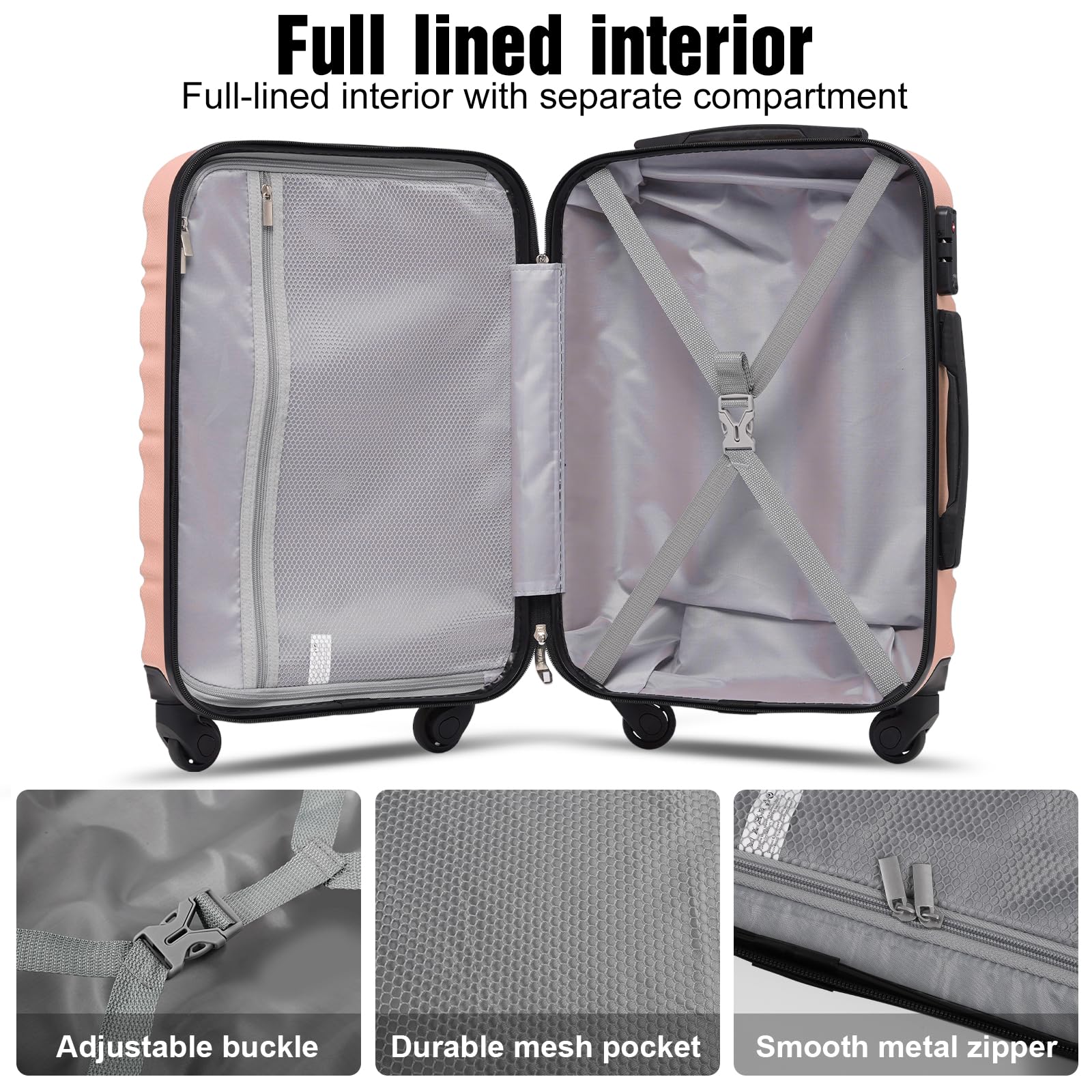 VoyagePro 6-Piece Hardshell Luggage Set - Luggage Travel Bags by Handbags Specialist Headquarter | Available at Handbags Specialist Headquarter