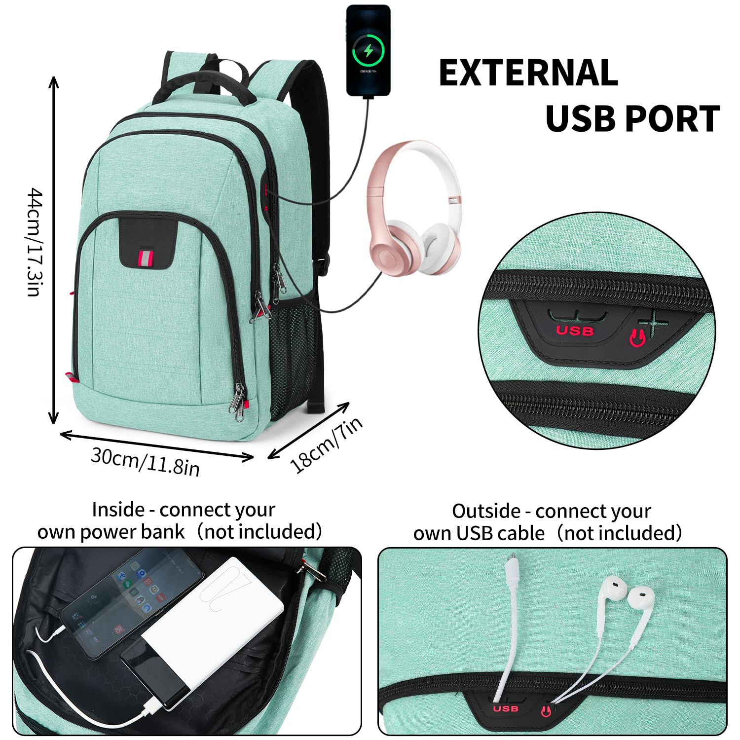 ChargeMate Laptop Backpack - Backpack Bags by Handbags Specialist Headquarter | Available at Handbags Specialist Headquarter