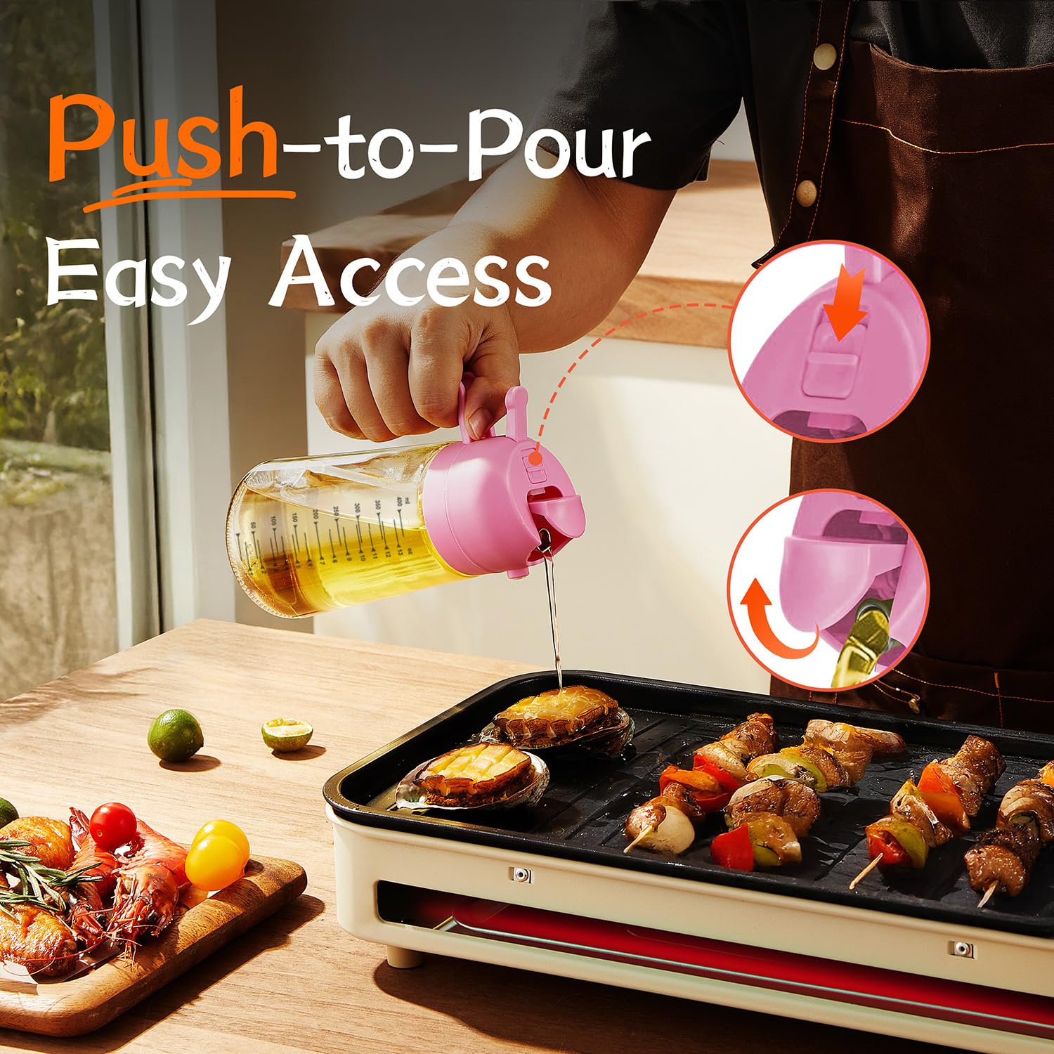 SprayMaster Duo: 16oz Olive Oil Dispenser - Black -  by Handbags Specialist Headquarter | Available at Handbags Specialist Headquarter