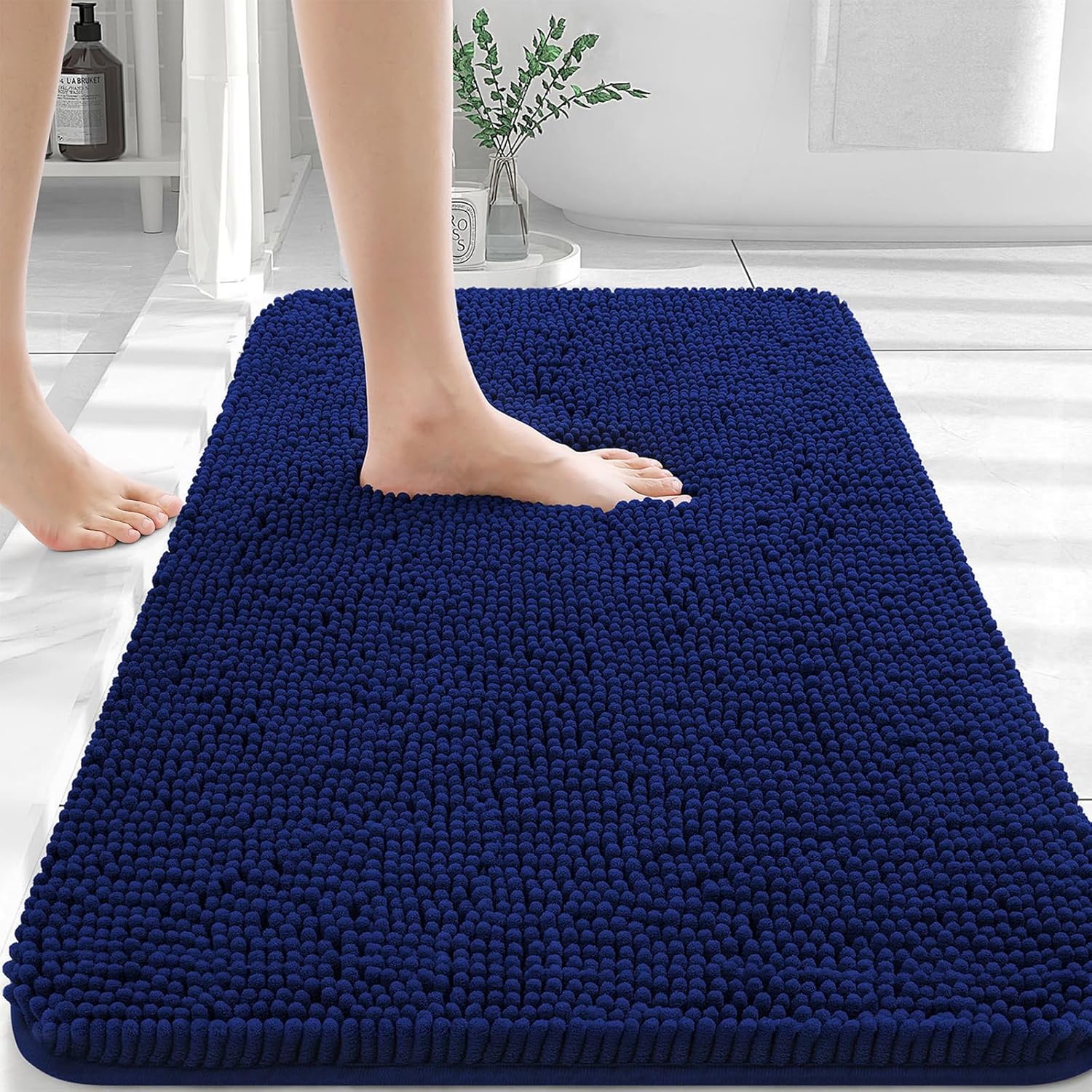 OLANLY Luxe Chenille Bath Mat - Quick Dry & Soft - Decor by Handbags Specialist Headquarter | Available at Handbags Specialist Headquarter