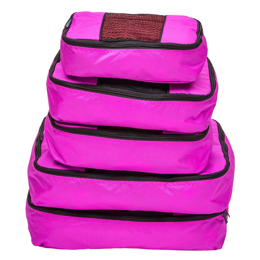 TravelWise Weekender Packing Cube Set - Silver 5-Piece - Luggage Travel Bags by Handbags Specialist Headquarter | Available at Handbags Specialist Headquarter