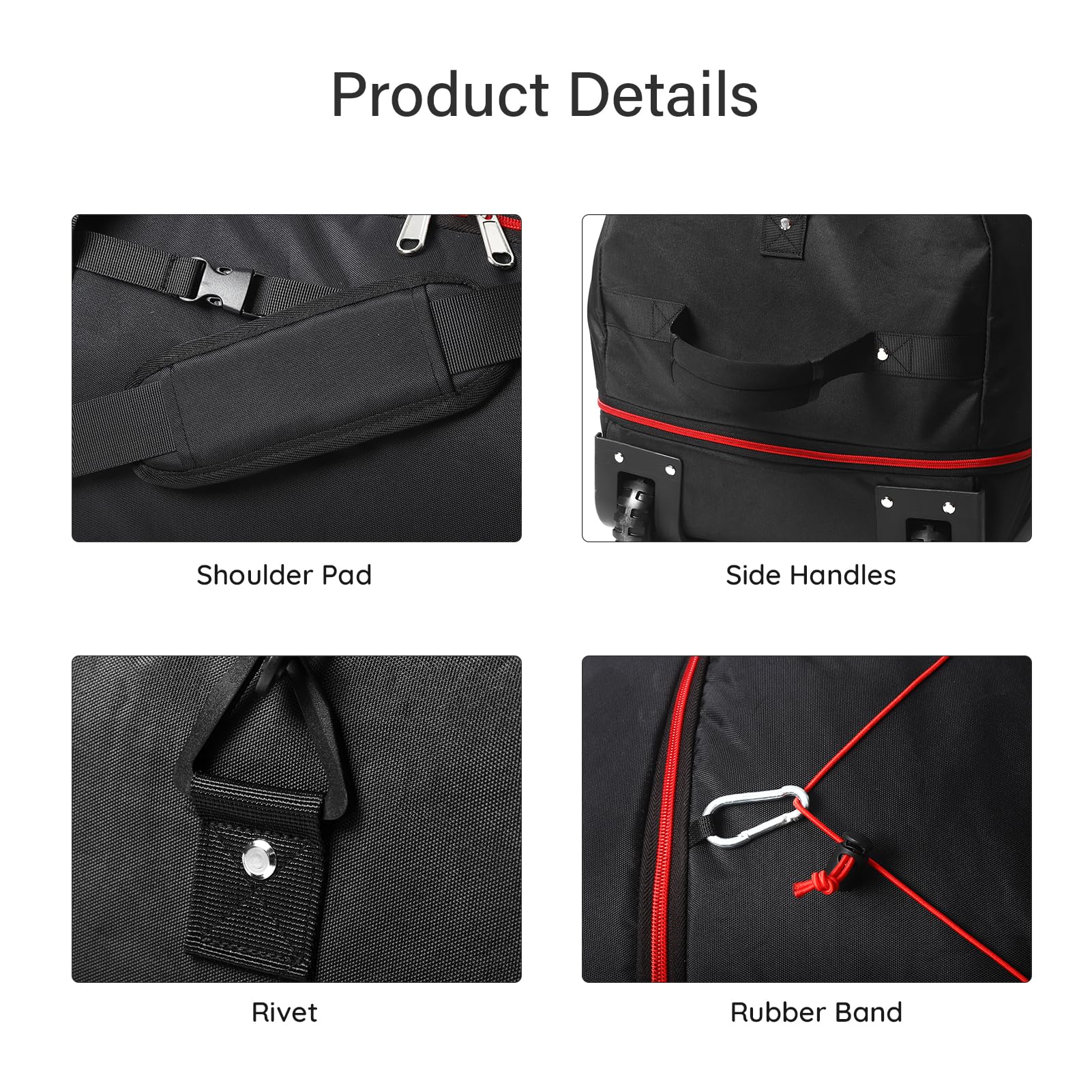 AquaRoll 29 Quilted Wheeled Duffle Backpack -  by Handbags Specialist Headquarter | Available at Handbags Specialist Headquarter