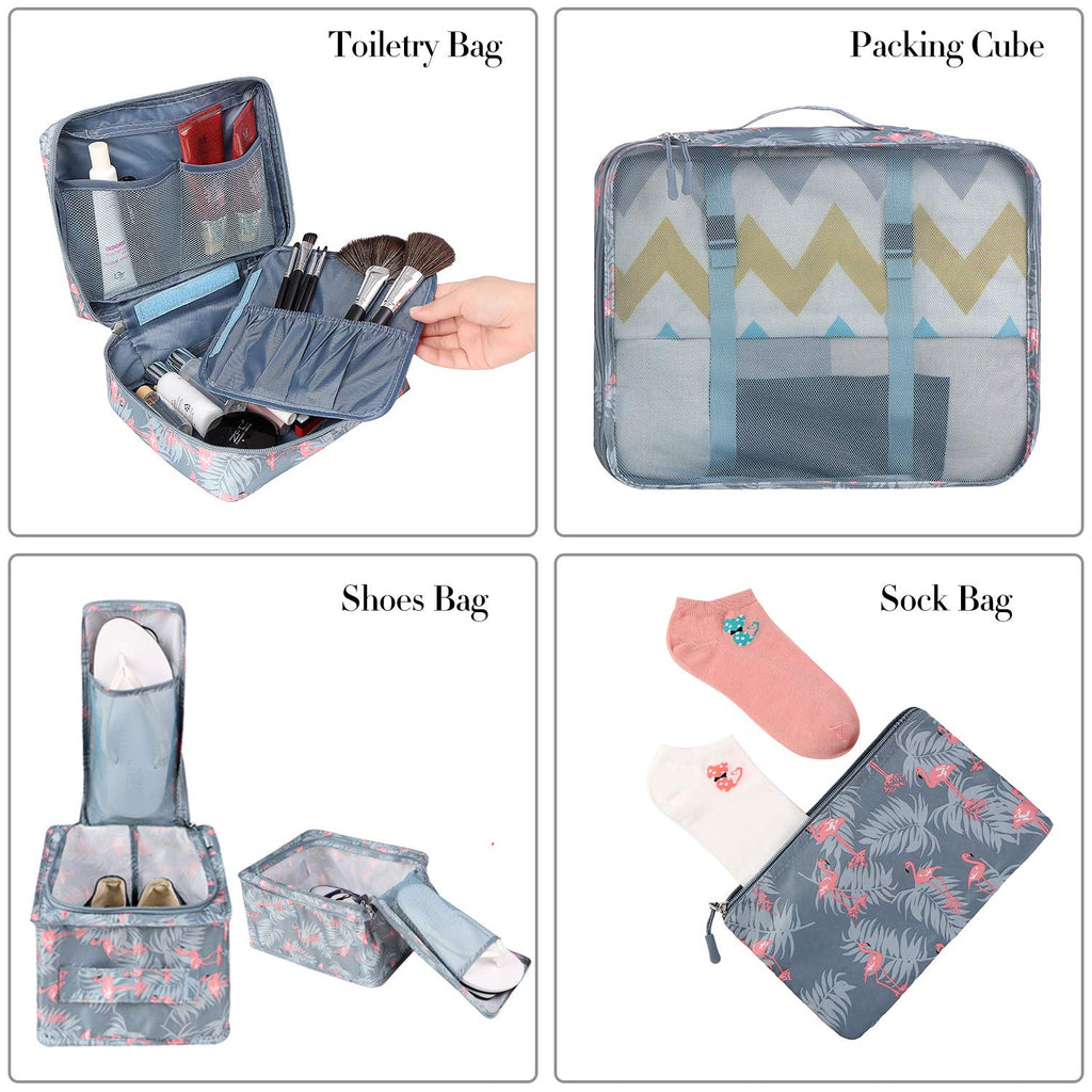 TravelMate 8-Piece Packing Cubes - Luggage Travel Bags by Handbags Specialist Headquarter | Available at Handbags Specialist Headquarter