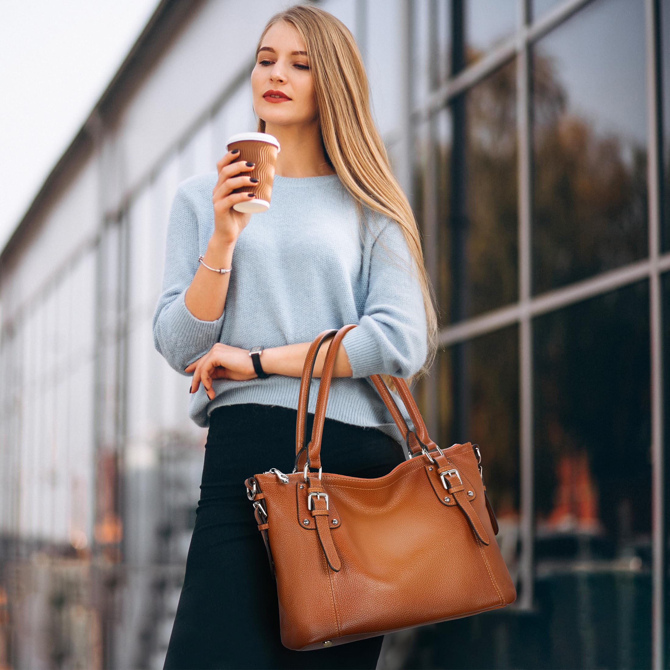 Genuine Leather Women's Tote Shoulder Bag