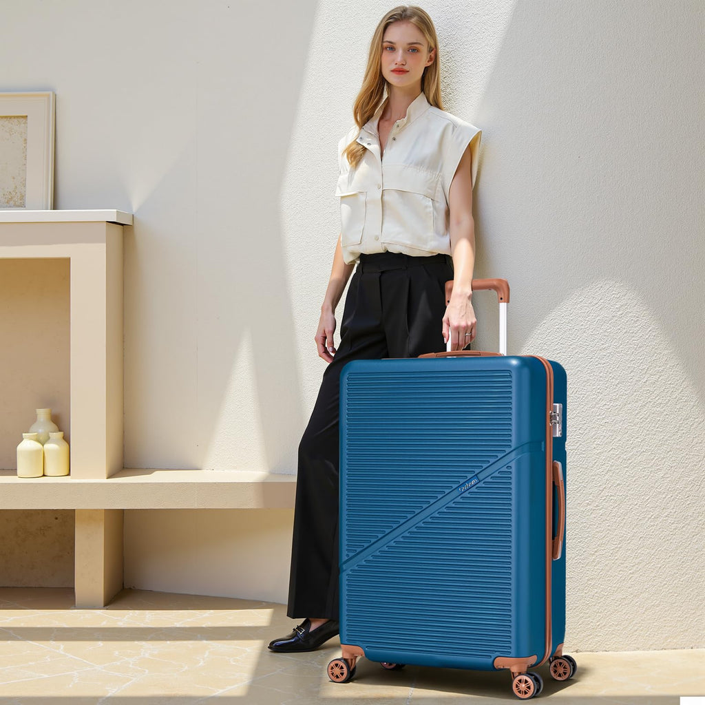 Cosbarn 5-Piece ABS Spinner Luggage Set with TSA Lock