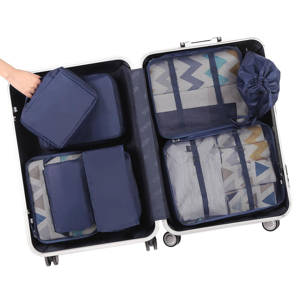 TravelMate 8-Piece Packing Cubes - Luggage Travel Bags by Handbags Specialist Headquarter | Available at Handbags Specialist Headquarter