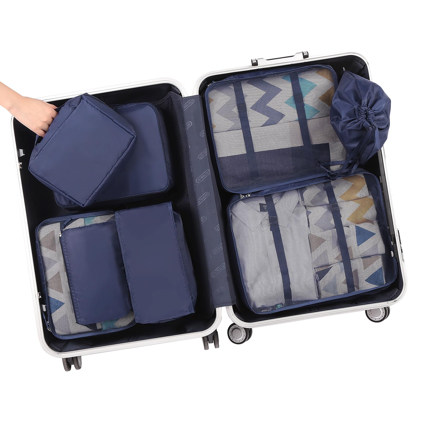 TravelMate 8-Piece Packing Cubes - Luggage Travel Bags by Handbags Specialist Headquarter | Available at Handbags Specialist Headquarter