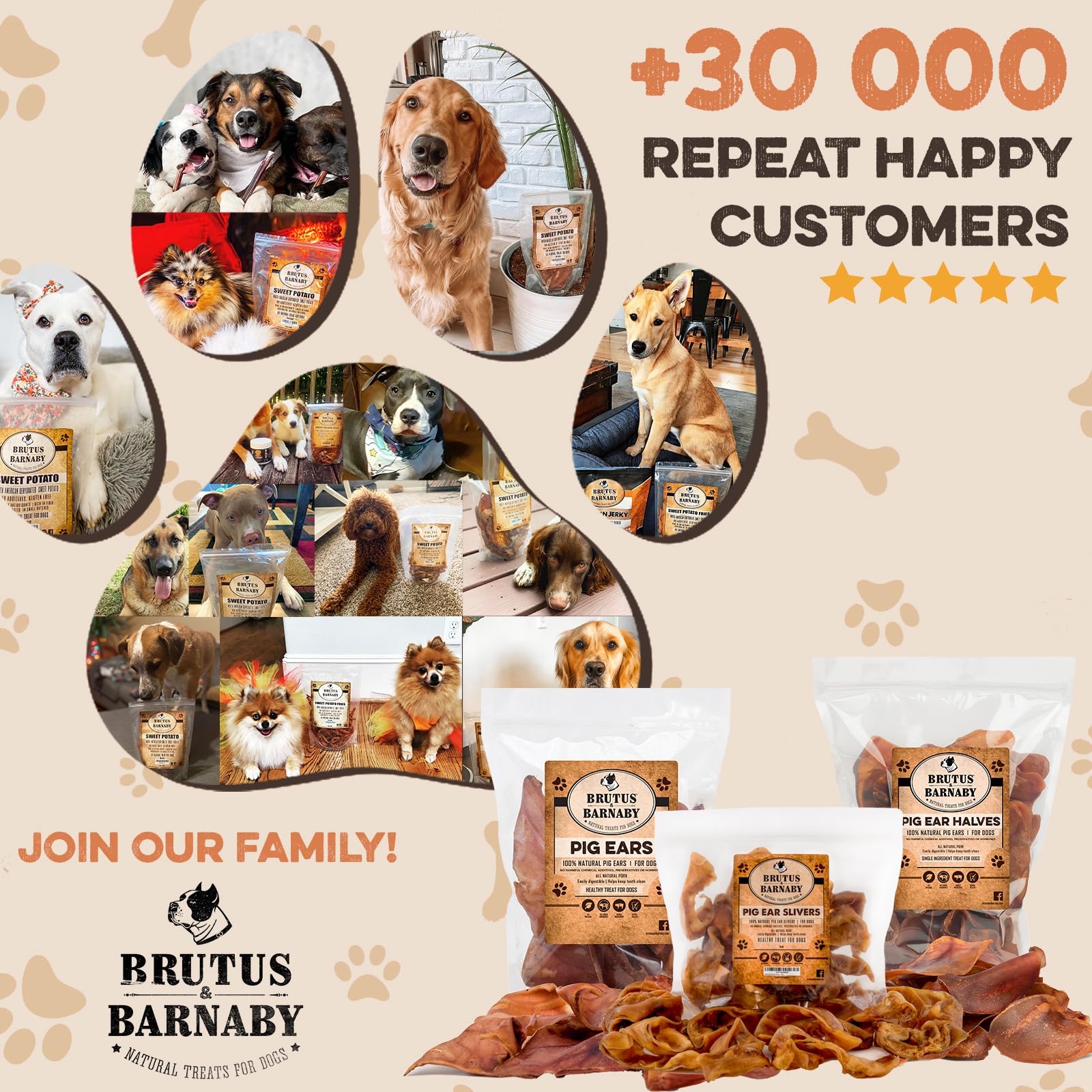 PawSavor Pig Ears: Natural, Tasty Chews for Dogs -  by Handbags Specialist Headquarter | Available at Handbags Specialist Headquarter