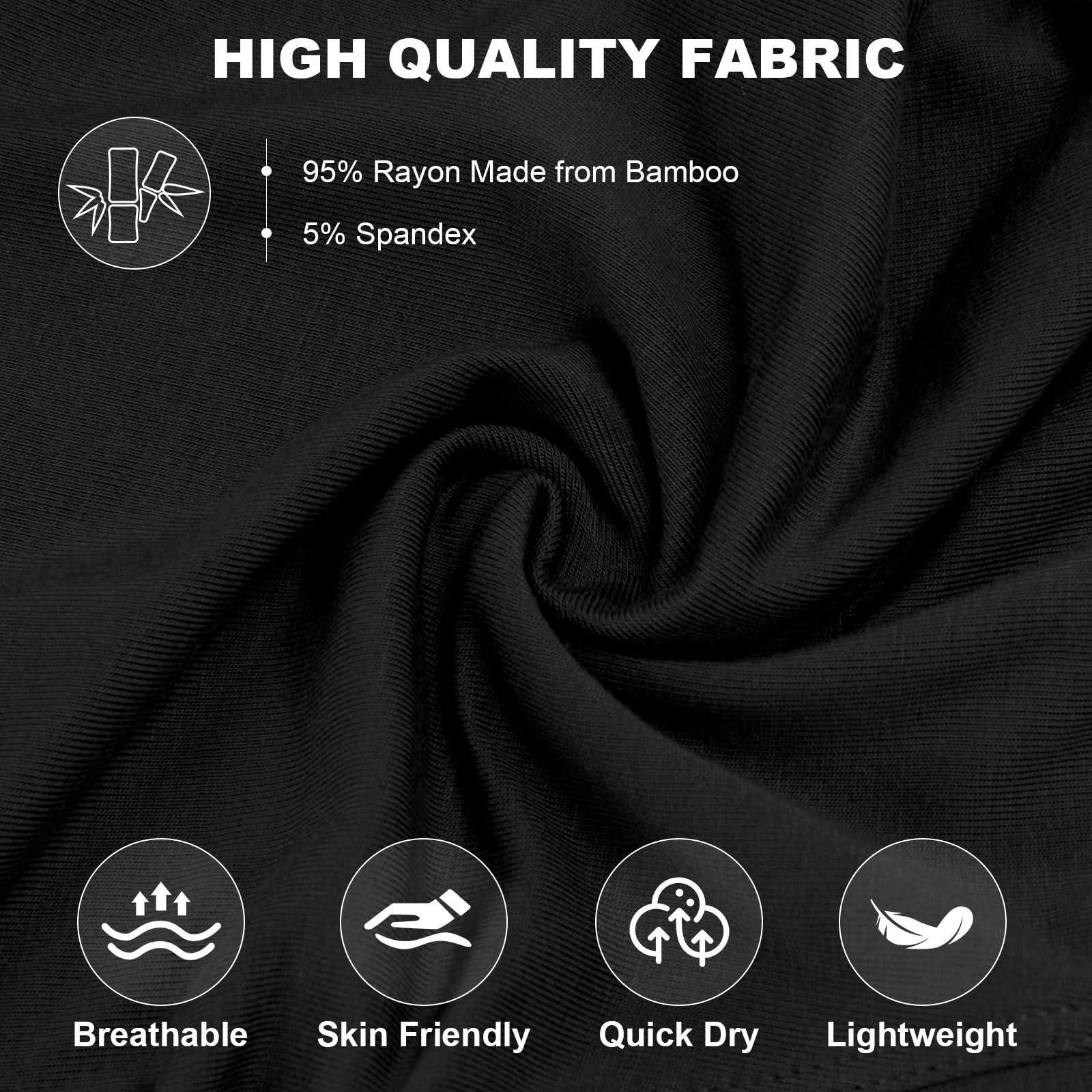 Bamboo Rayon Boxer Briefs 7 Pack for Men