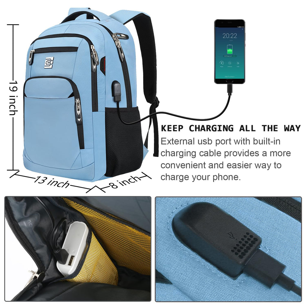 SecureSlim Laptop Backpack with USB & Water Resistance - Backpack Bags by Handbags Specialist Headquarter | Available at Handbags Specialist Headquarter