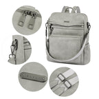 DUO-TONE Luxe Women's Leather Travel Backpack - Backpack Bags by Handbags Specialist Headquarter | Available at Handbags Specialist Headquarter