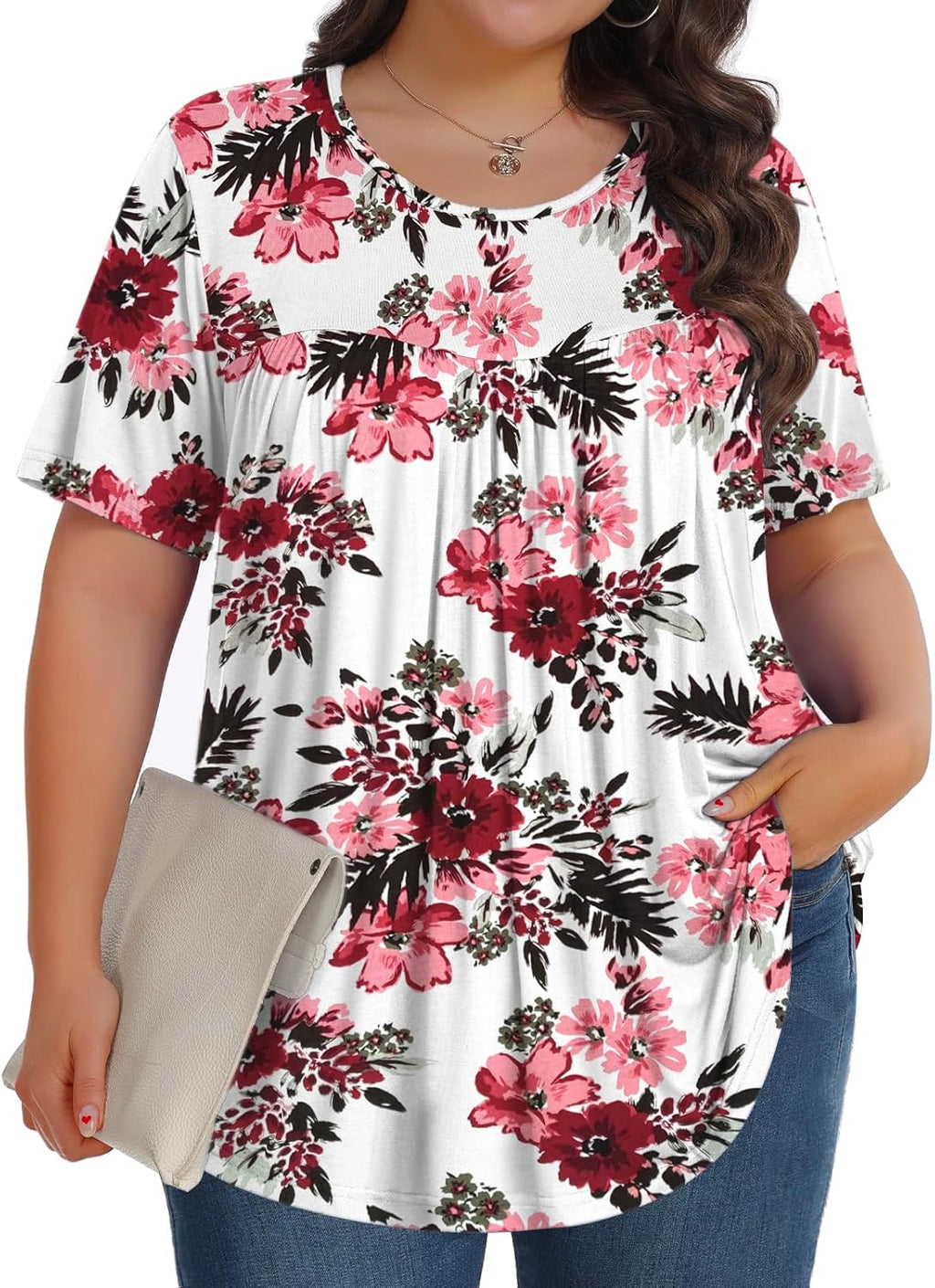 SoftTunic-Plus Crew SS - Tops by Handbags Specialist Headquarter | Available at Handbags Specialist Headquarter