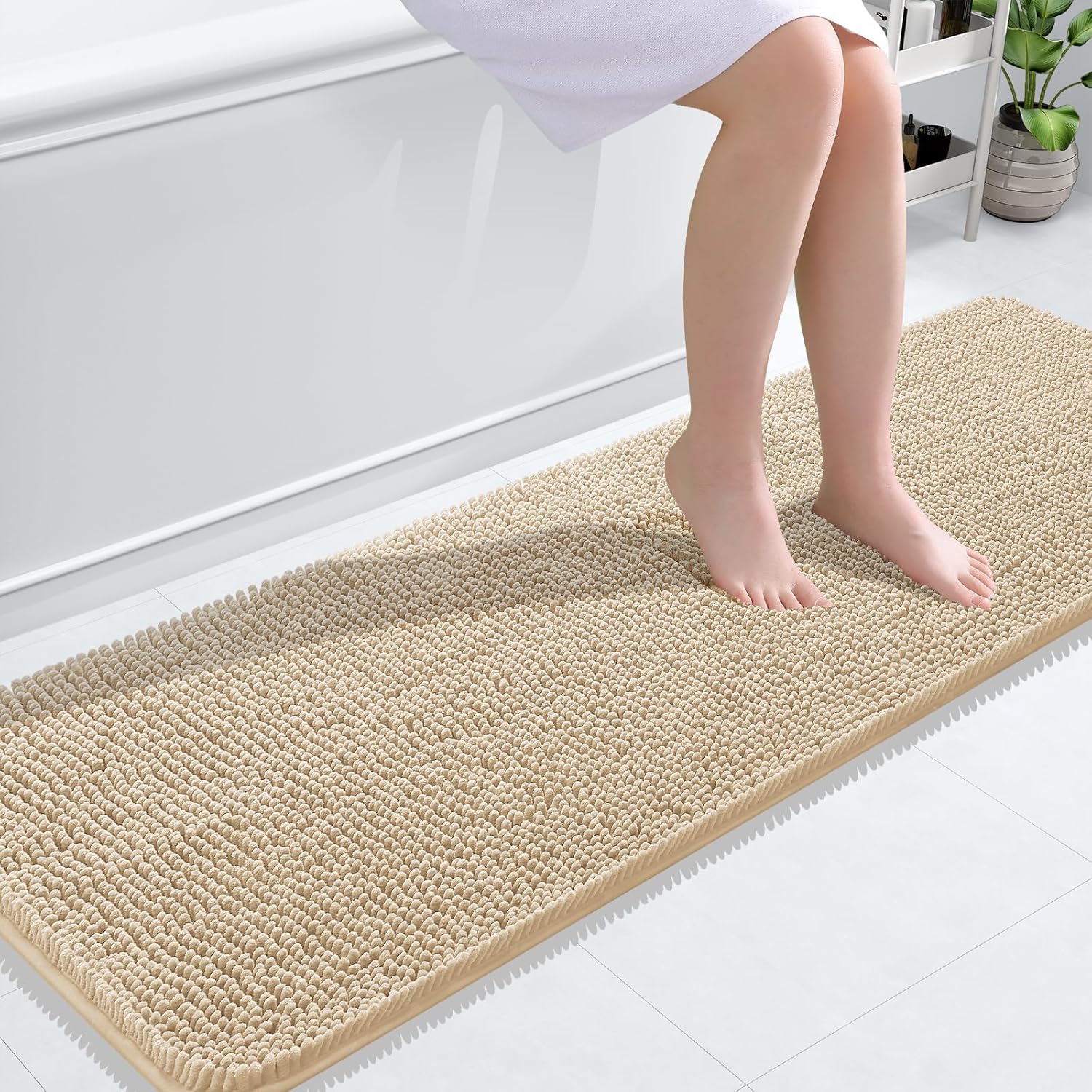 OLANLY Luxe Chenille Bath Mat - Quick Dry & Soft - Decor by Handbags Specialist Headquarter | Available at Handbags Specialist Headquarter