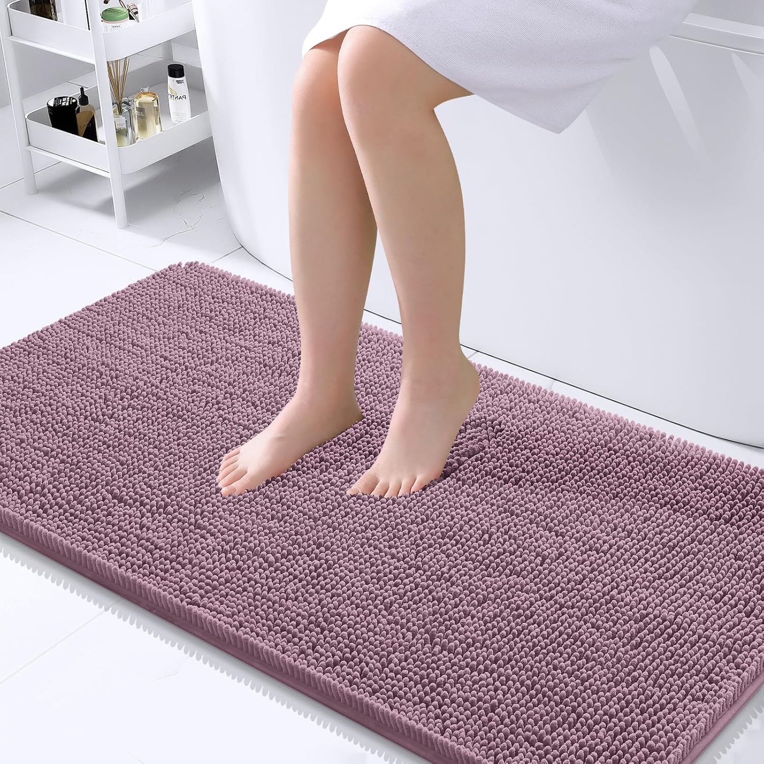OLANLY Luxe Chenille Bath Mat - Quick Dry & Soft - Decor by Handbags Specialist Headquarter | Available at Handbags Specialist Headquarter