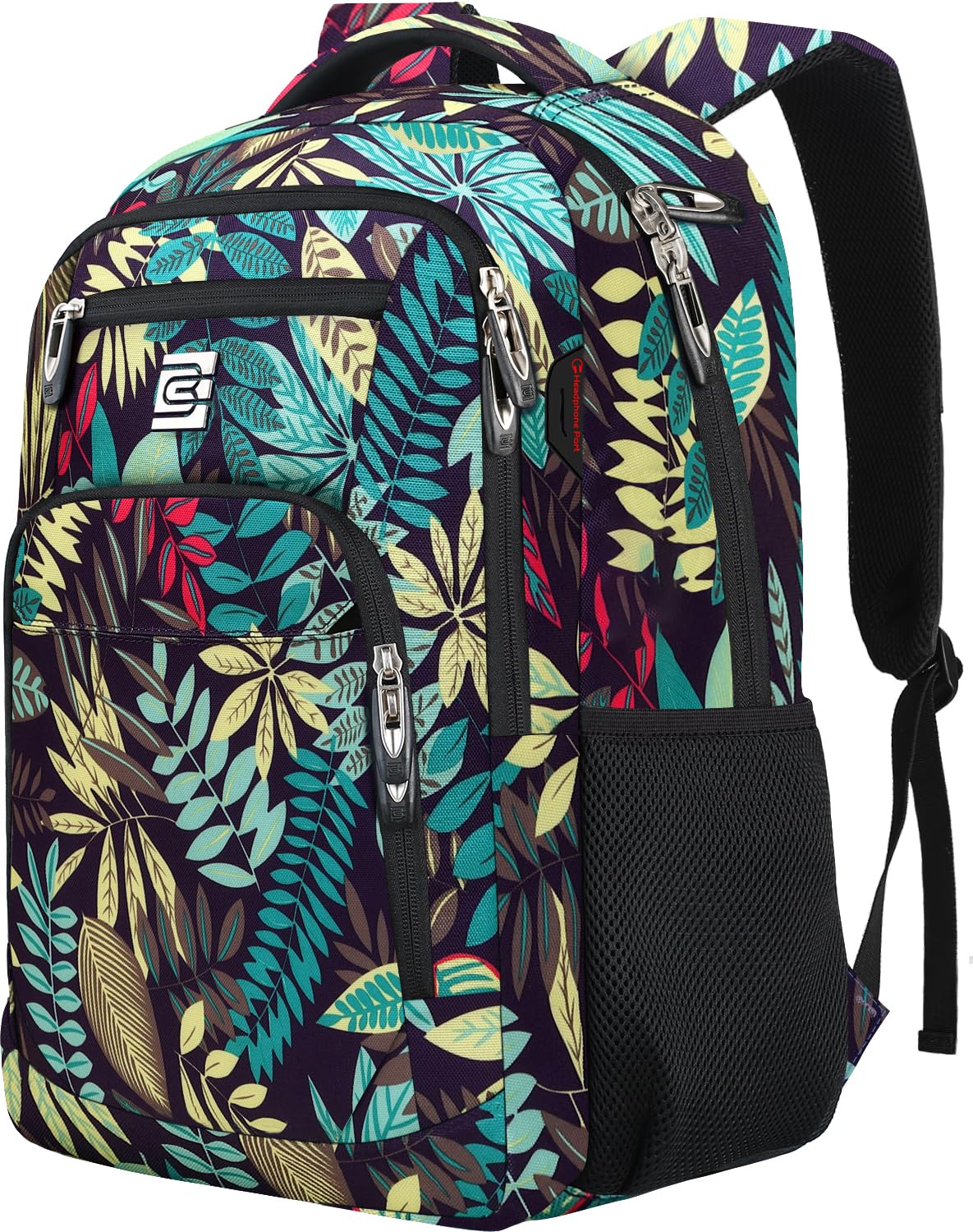 Volher Anti-Theft USB Laptop Backpack - Rose Red